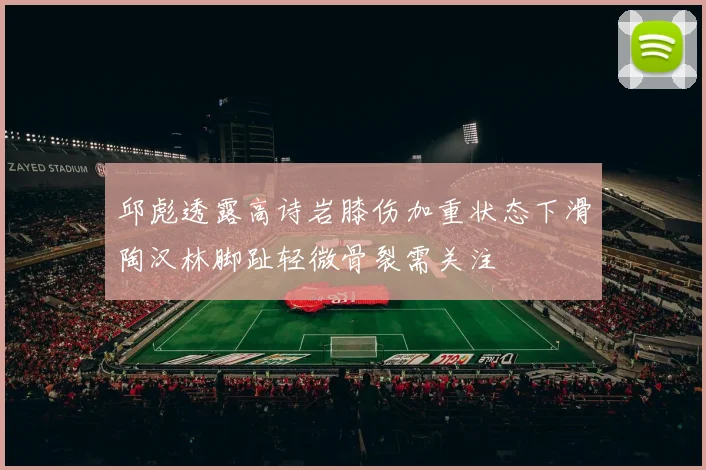 邱彪透露高诗岩膝伤加重状态下滑陶汉林脚趾轻微骨裂需关注